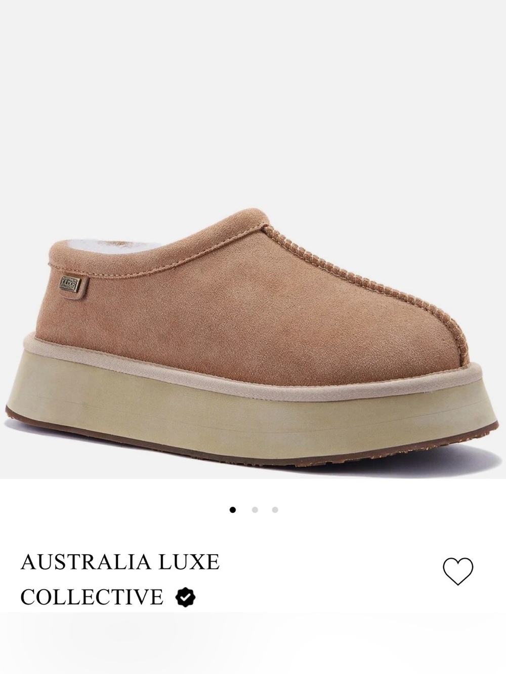 Australia Luxe Collective Beige Suede Platform Mule, NWOT Size 10 or 41